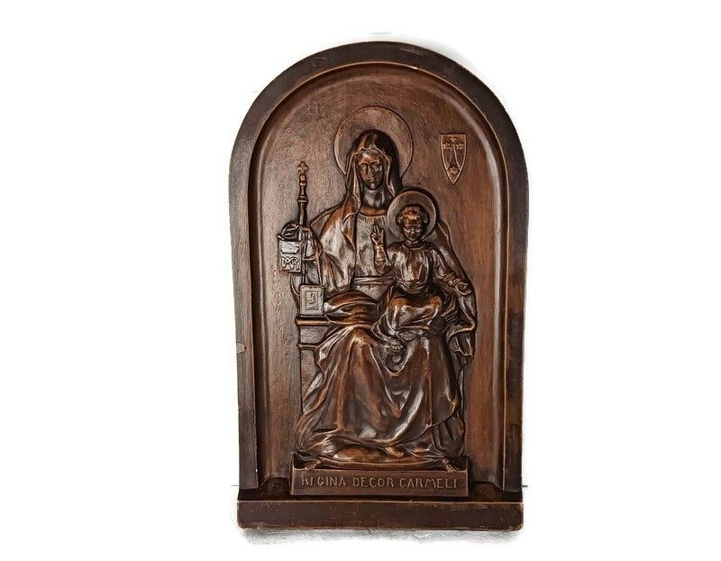 Regina Decor Carmeli Our Lady Beauty Of Carmel With Infant Jesus Wall Plaque Pla