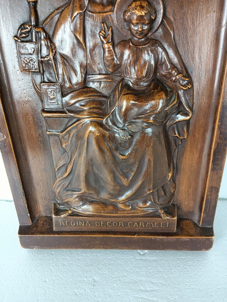Regina Decor Carmeli Our Lady Beauty Of Carmel With Infant Jesus Wall Plaque Pla photo vinterior