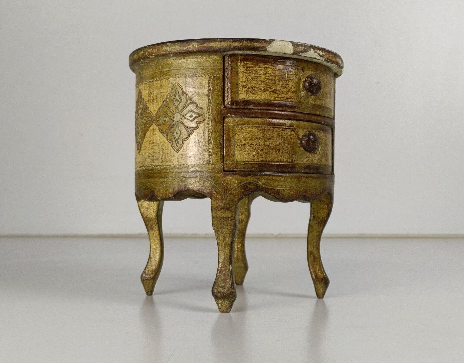 Small Italian Mid Century Hollywood Regency Florentine Jewelry Trinket Box Cabin photo furniture
