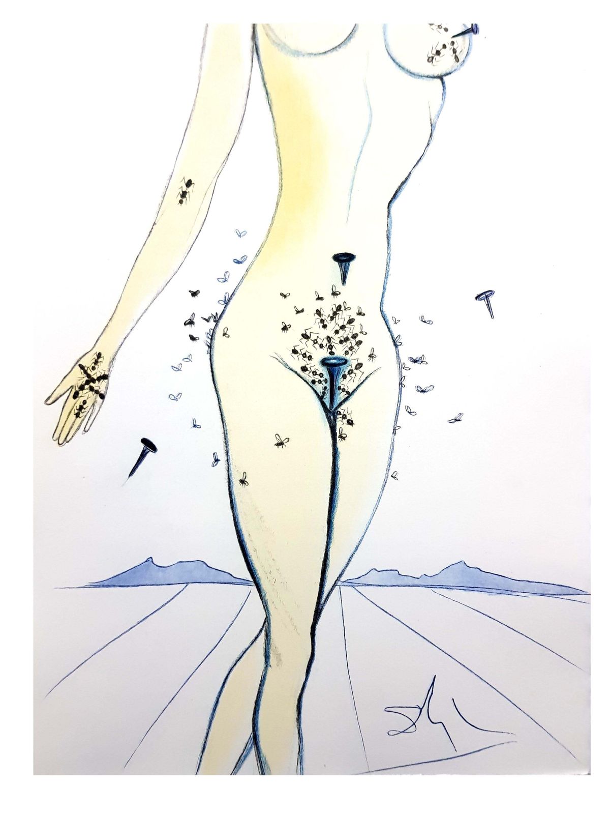 Salvador Dalí­Salvador Dali   Nails On Nude1967 photo vinterior