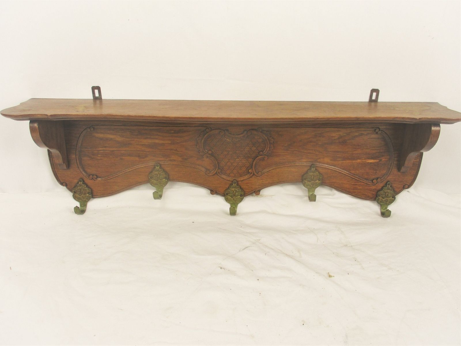 Gothic Gorgeous Ornate Hand Carved Wood Oak Coat Hat Rack Breughel Style Brueghe photo 202.0