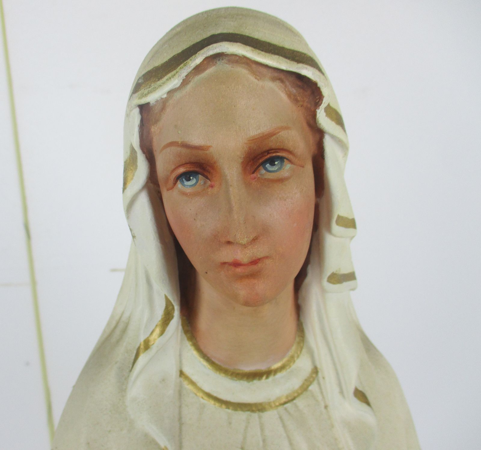 Large Monastry Chapel Statue Virgin Mary Madonna Our Lady Of Lourdes  Plaster Fr photo furniture
