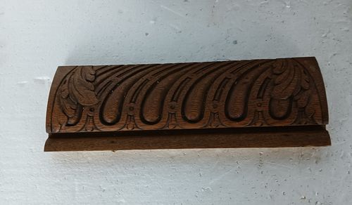 Set Of 4 Ornate Carved Wooden Trims Pediments Antique Reclaimed Architectural Sa photo 105.0