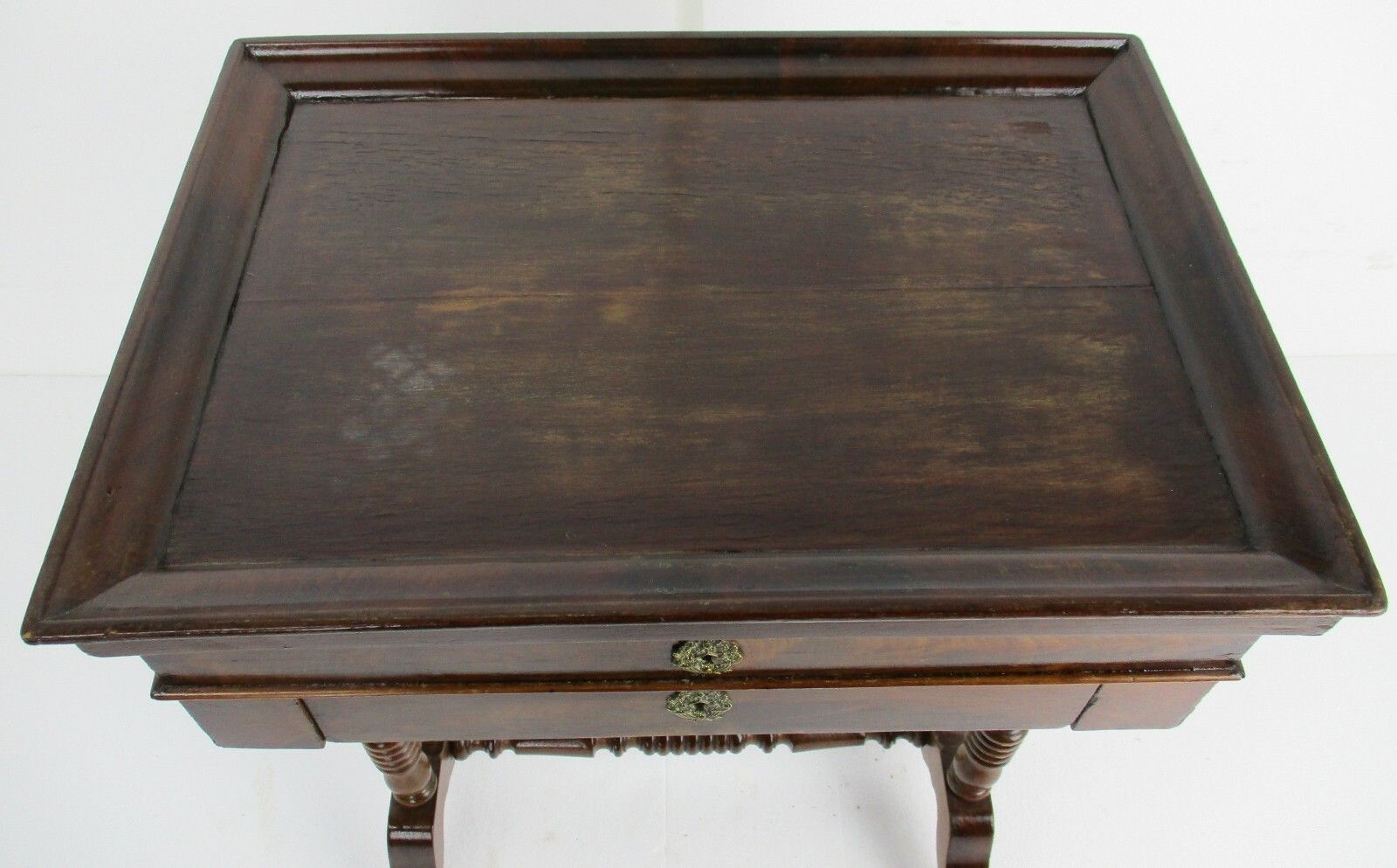 photo for sale Antique Edwardian Desk Cabinet Quilting  Writing Table Gorgeous Exquisite