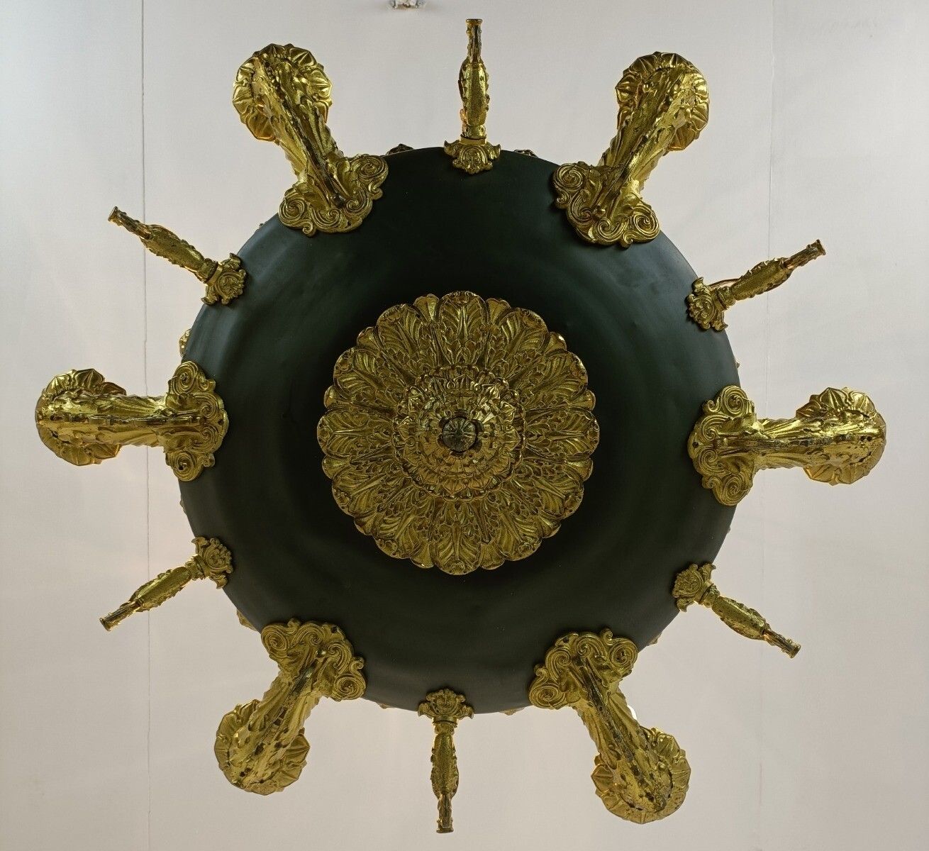 Neo Classic Bronze Doré French Empire Chandelier 18th Century Xxl Huge Stunning photo Lighting