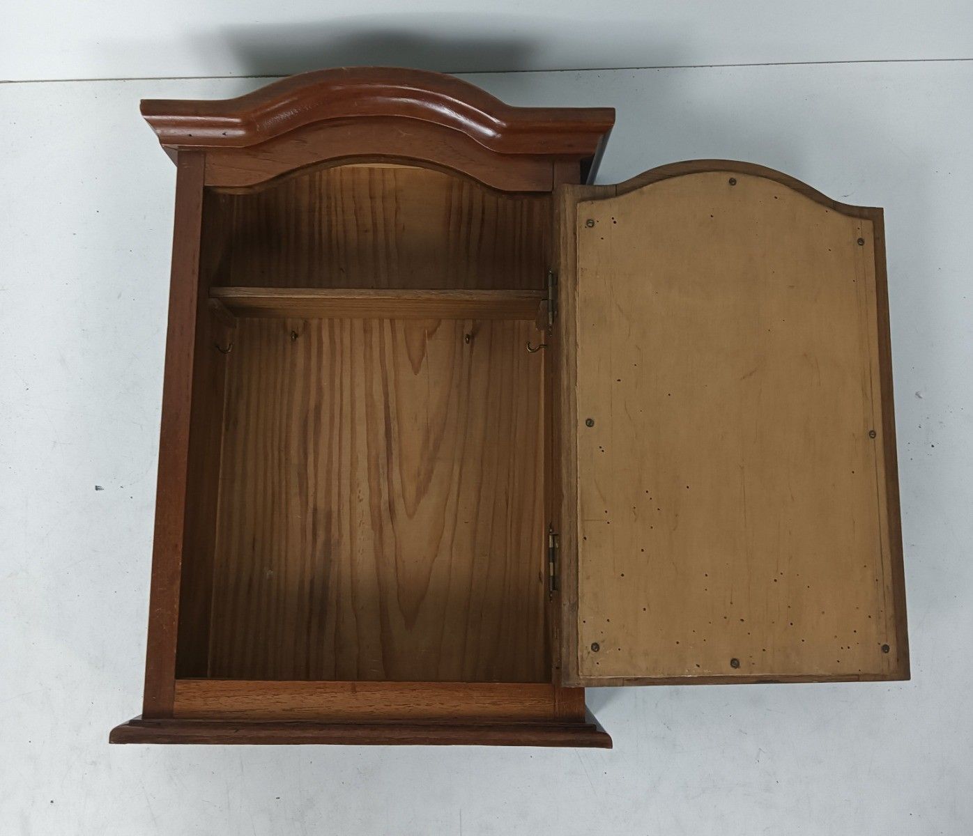 Small Apothecary Medicine Cabinet Antique Kitchen Bathroom Wall Hanging Barn Sty photo 244.0