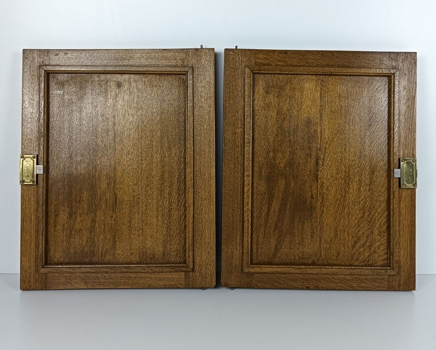 Pair Wooden Door Panels Antique Carved Wood Reclaimed Architectural Salvaged Bra photo vinterior