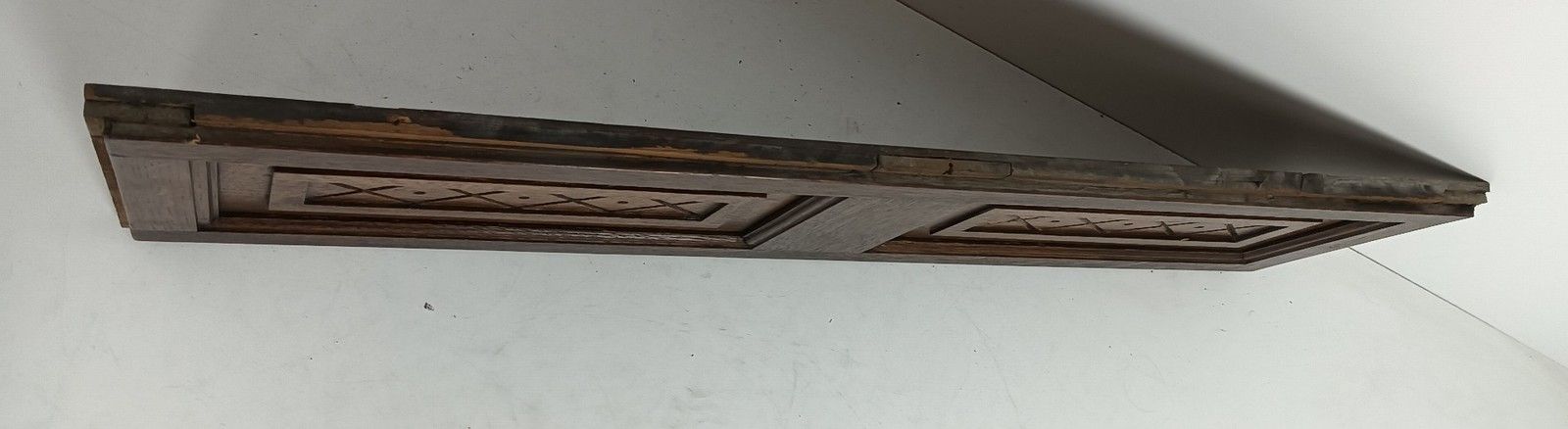 Antique Door Panel Cabinet  Oak Hand Carved Wood Architectural Reclaimed Ornate photo furniture