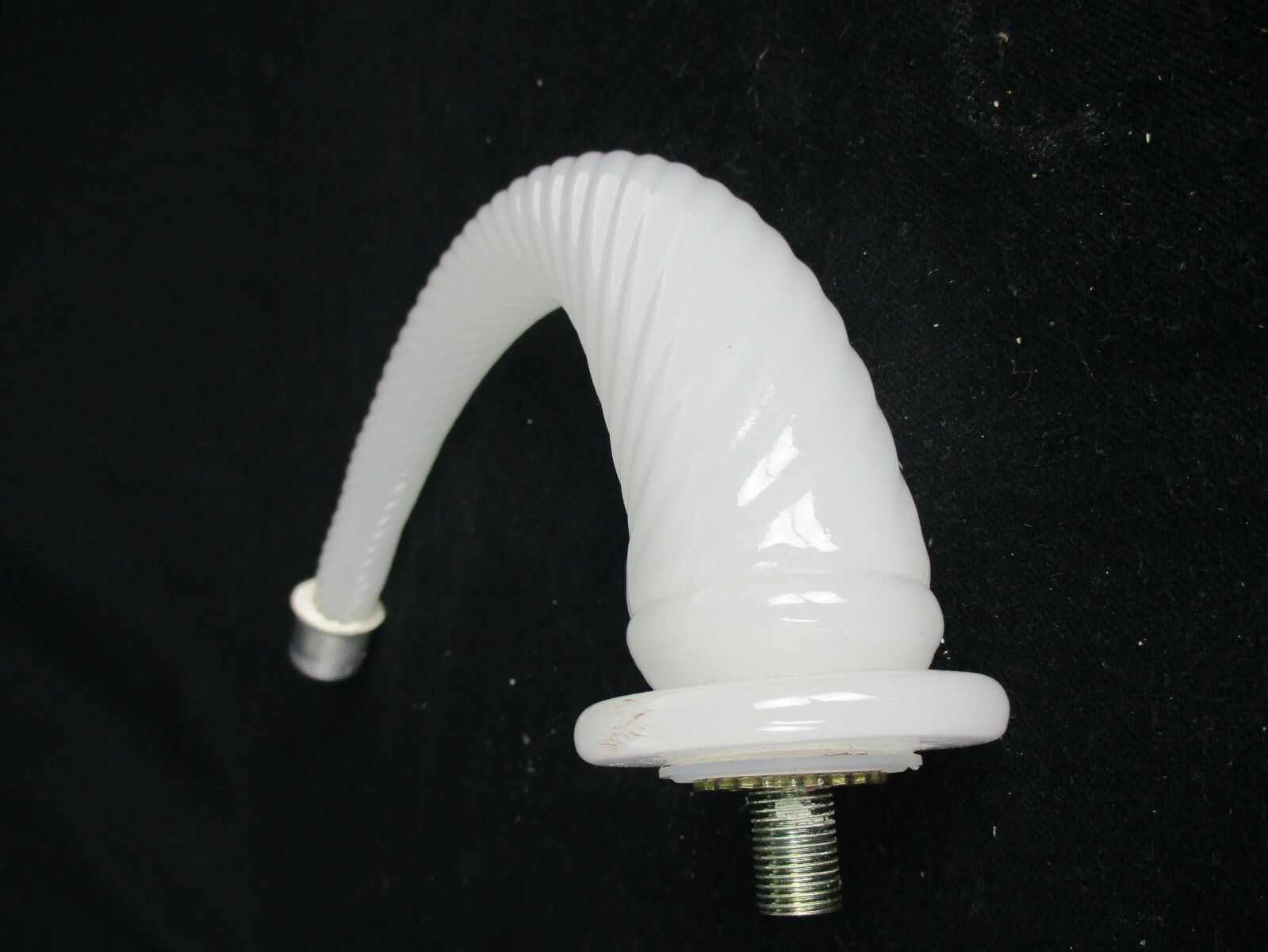 Venetian Murano Part Chandelier Arm Hand Blown White Art Glass Italy Reclaimed photo furniture
