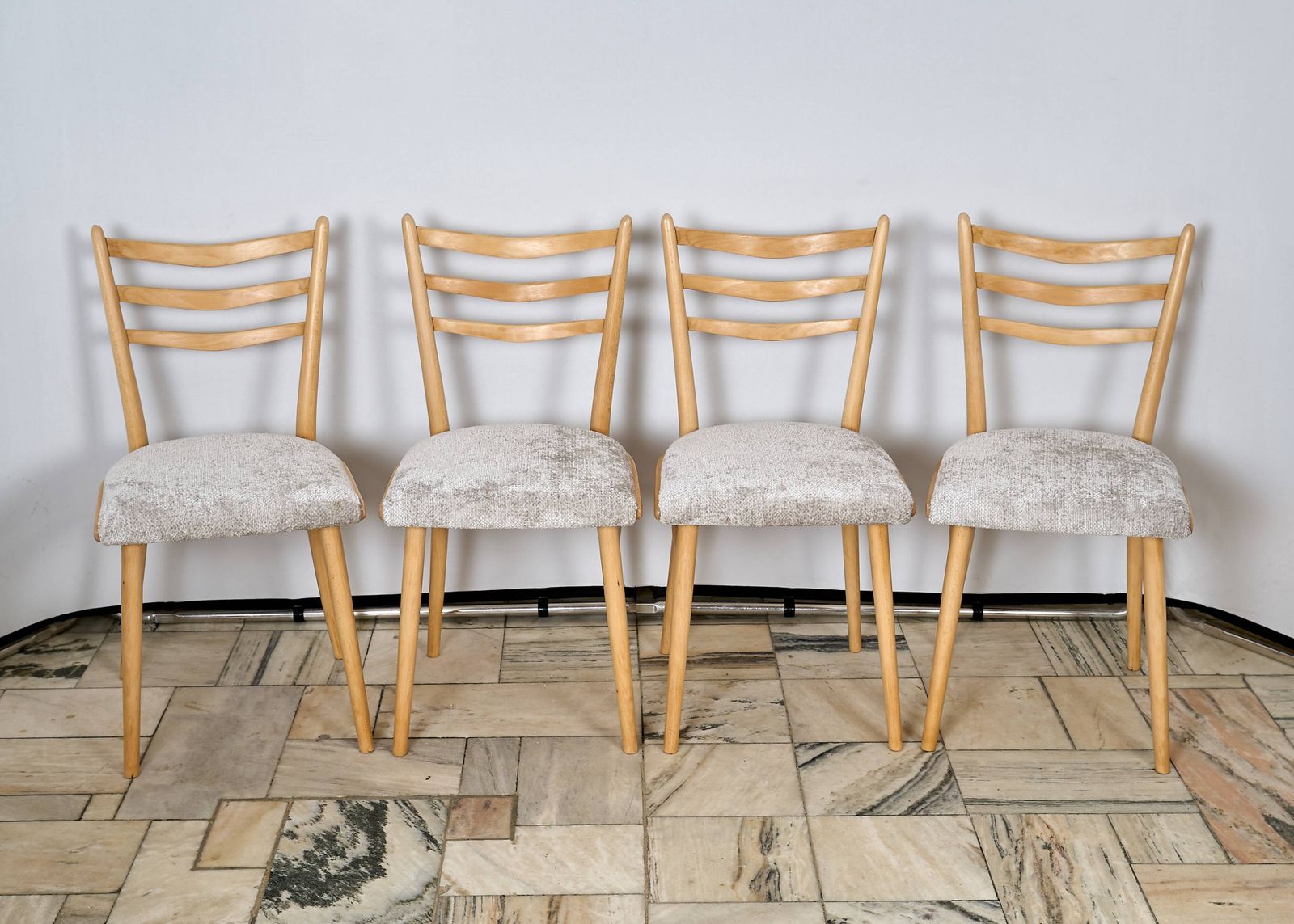 Set Of Four Chairs Ton Czechoslovakia 1960s photo furniture