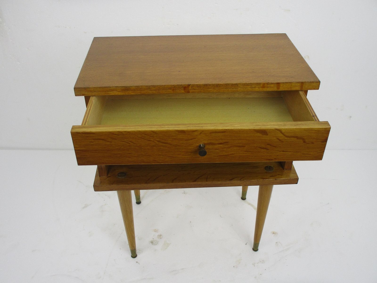 Vintage Nightstand Mid Century Danish Modern Style End Table Modernist Funky Era photo buy