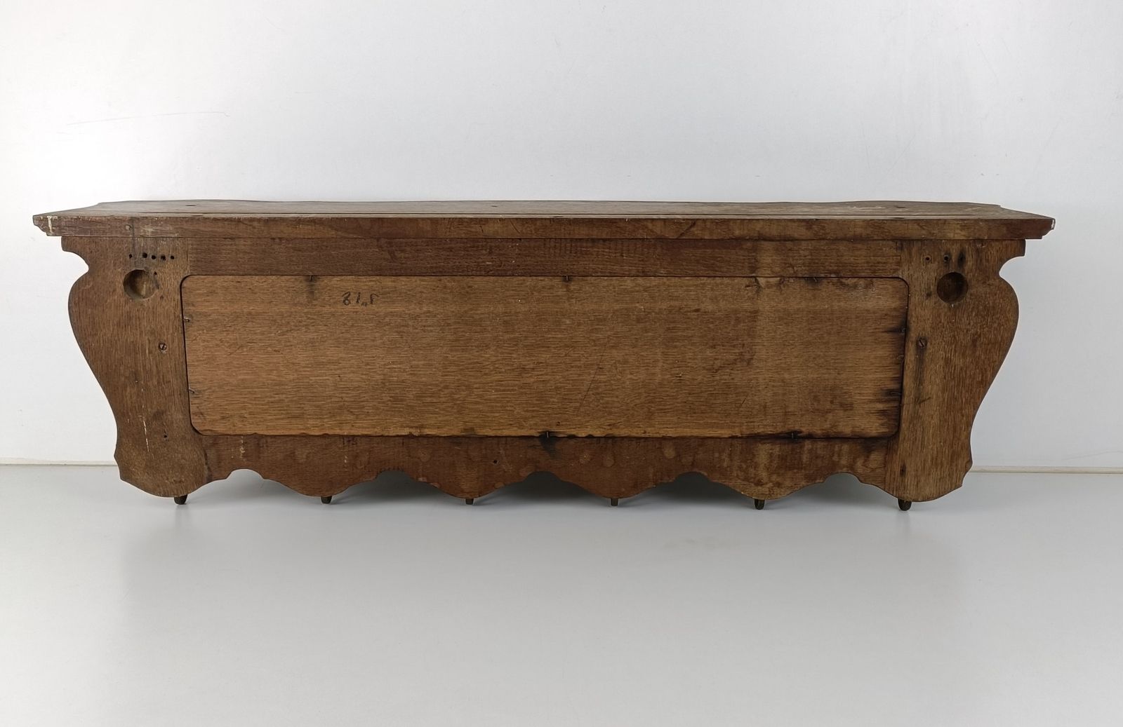 Furniture Antique Carved Wood Coat Hat Rack Ornate Etched Hand Carved Wood Oack Angel Hook photo