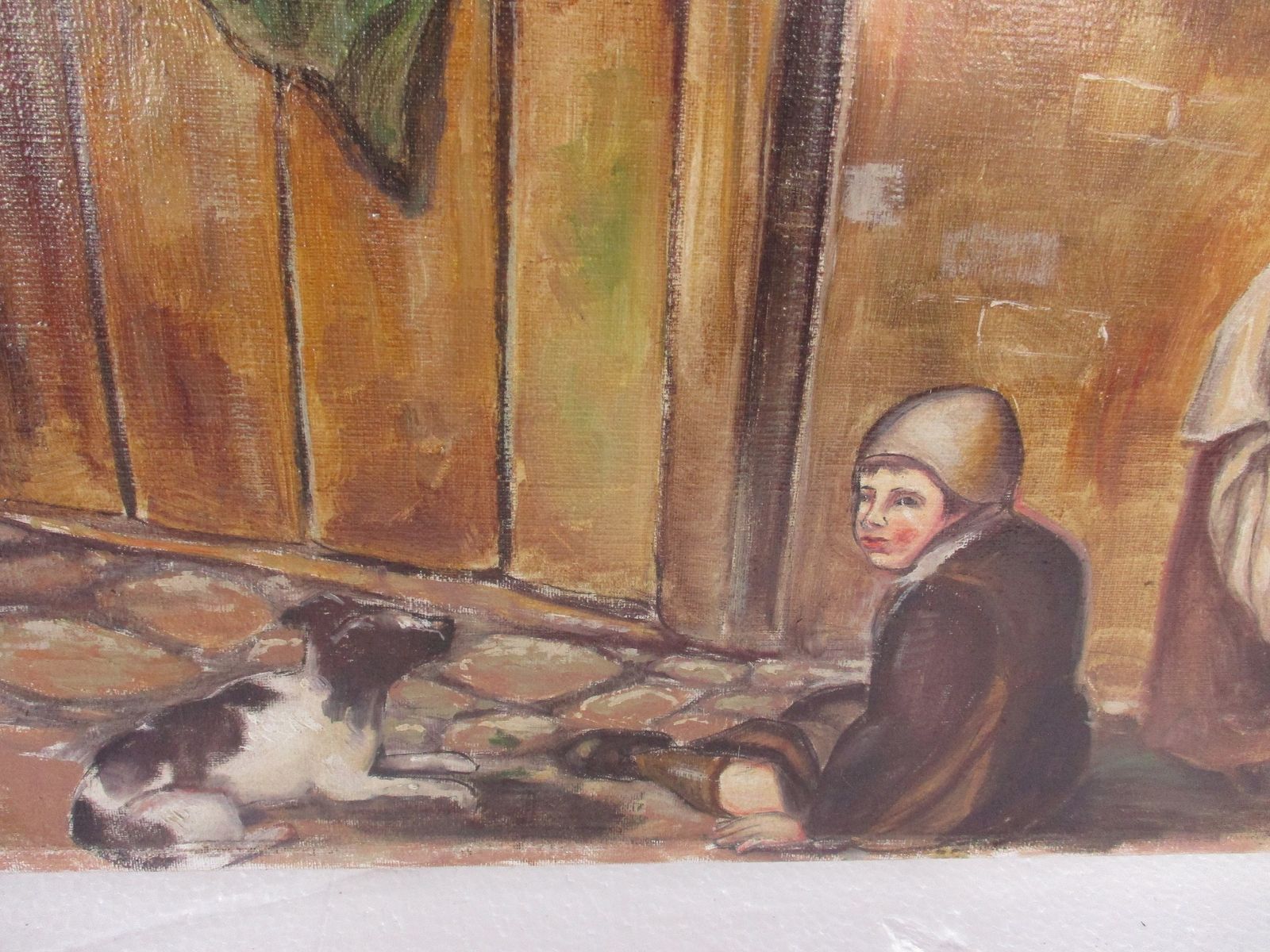 Oil Painting  On Canvas Pub Cafe In Den Hont Signed F. Van Garsse photo 126.0