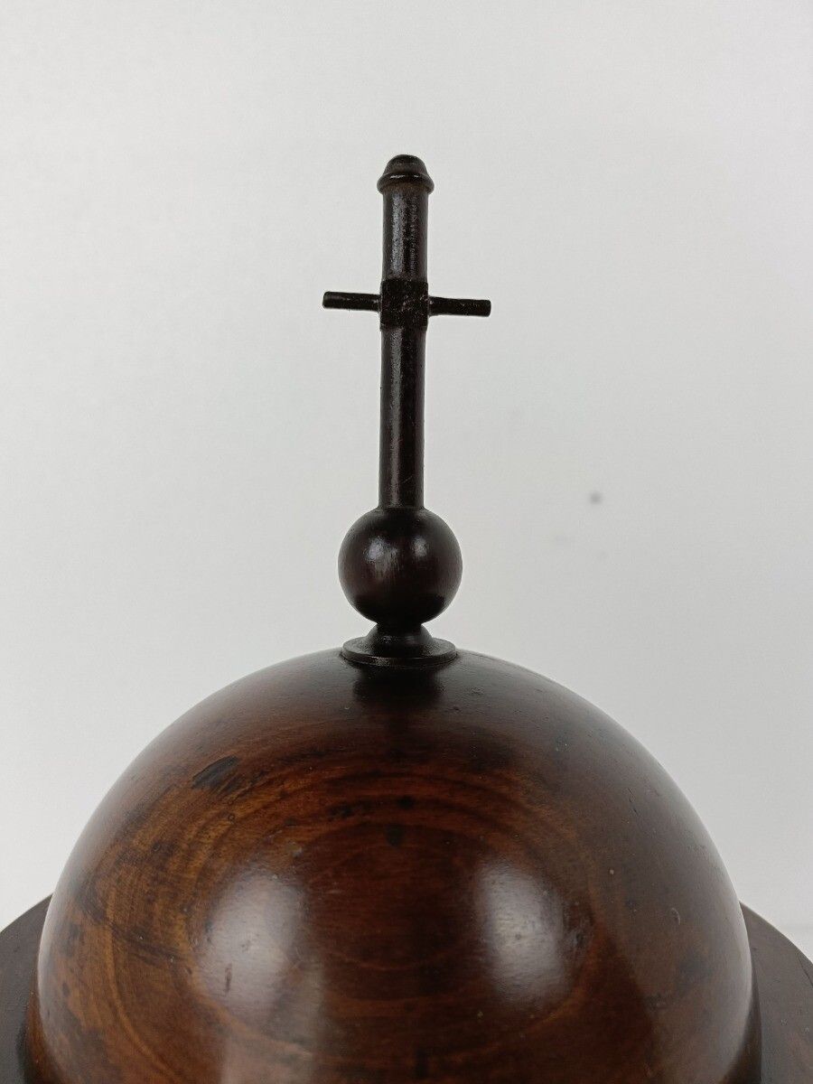 Exceptional Antique Chalice Holder Church Priest Mahony Wood Hand Made Piece Uni photo buy