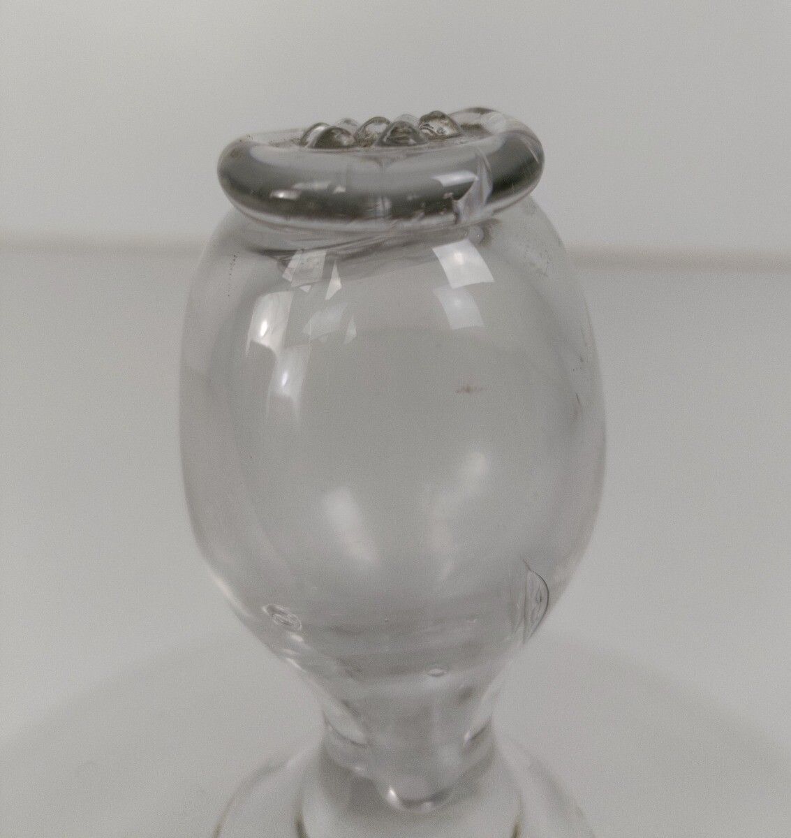 Antique Glass Hand Blown Art Deco Cheese Dome French photo for sale