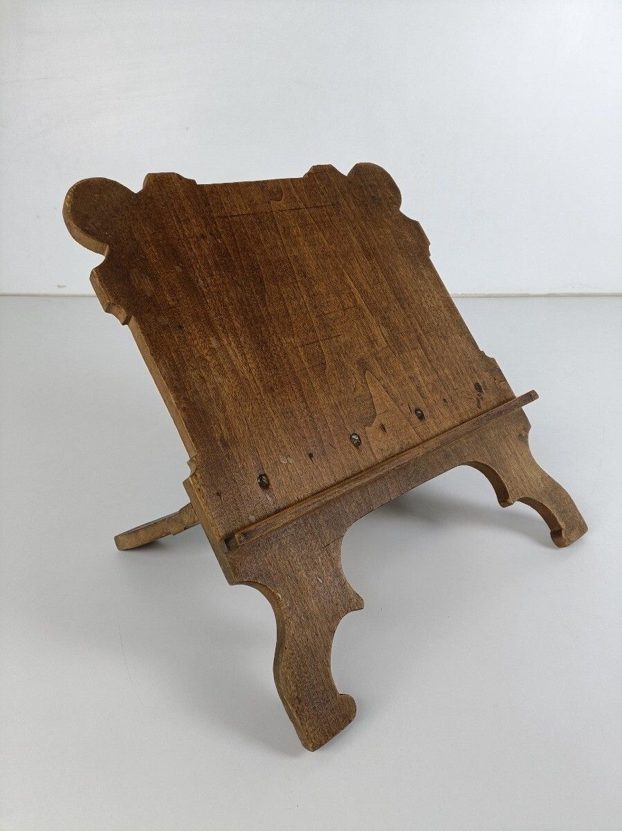 Lectern Book Sheet Music Stand Carved Wood Antique Pulpit photo 223.0