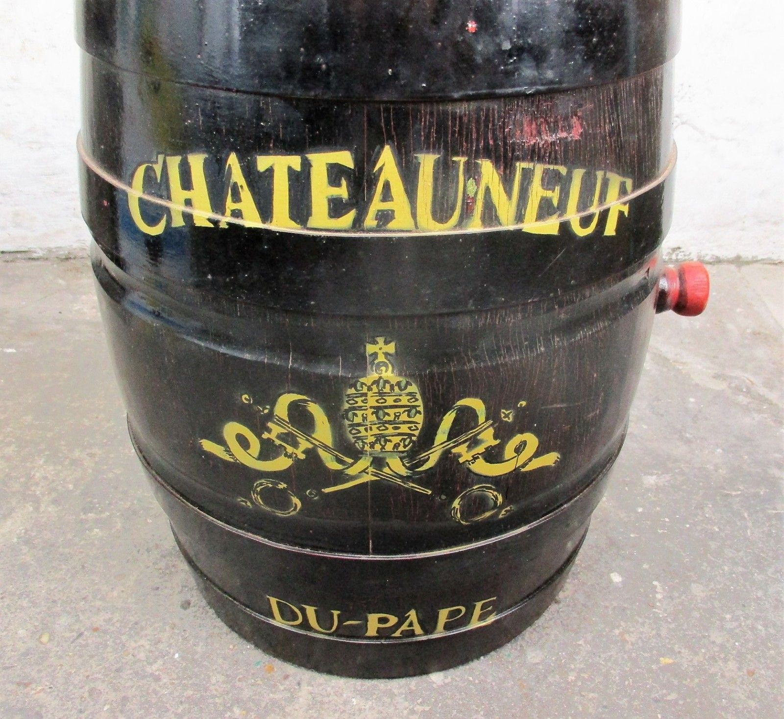Authentic French Châteauneuf Du Pape  Wine Barrel France Vineyard Htf  Collector photo Home Decor