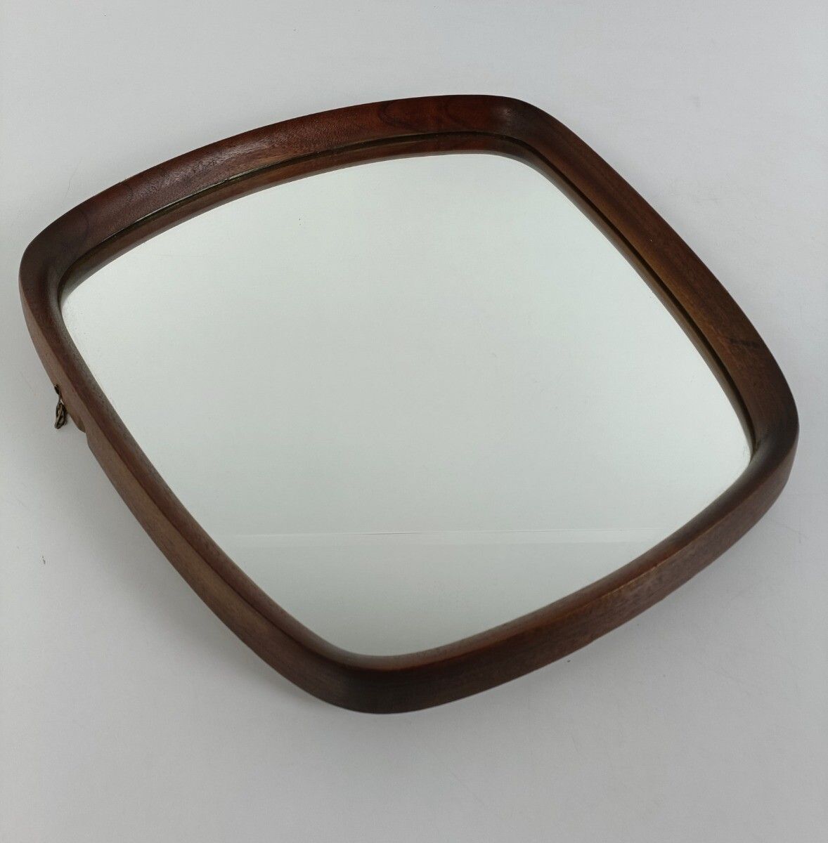 Stunning Teak Mid Century Mirror 1960s Era Aksel Kjersgaard Danish Modern Scandi photo furniture