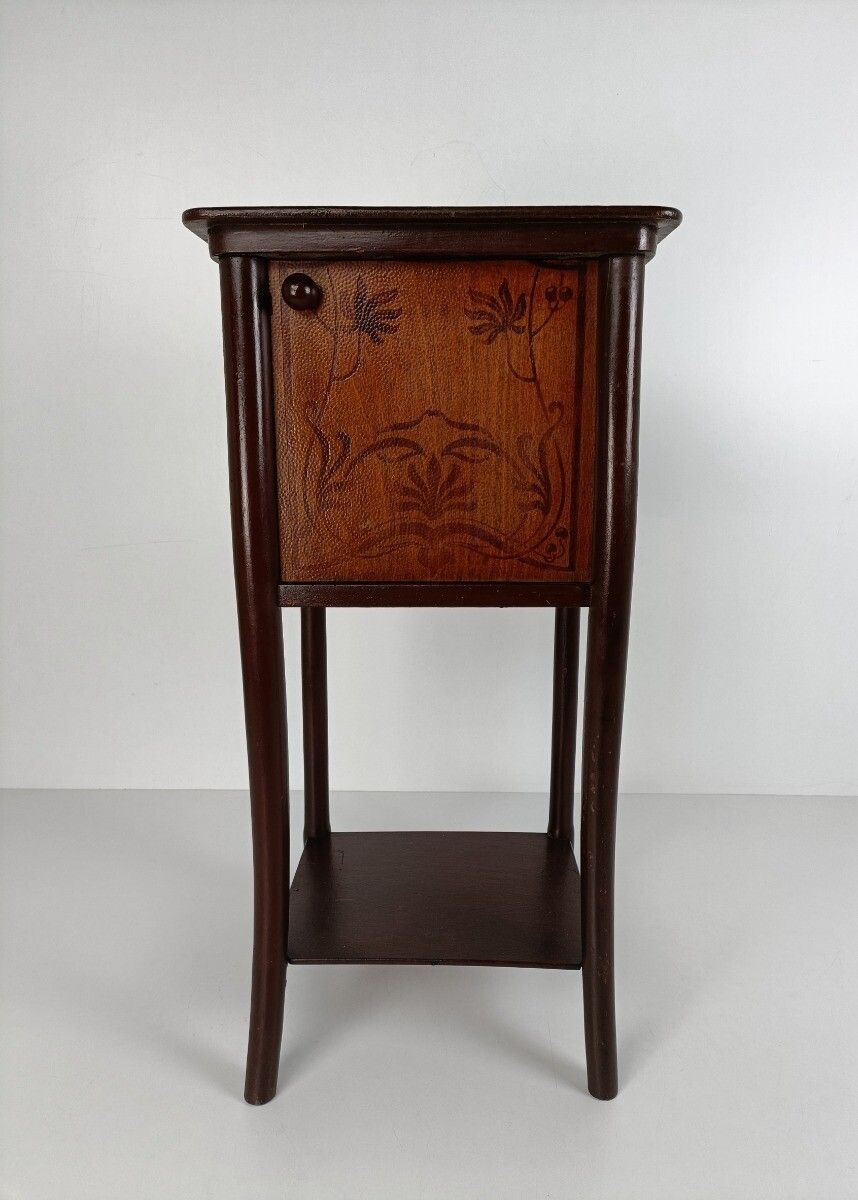 Hallway Cabinet Nightstand Bedroom Table Hall Cabinet End Side Antique Jugendsti photo for sale