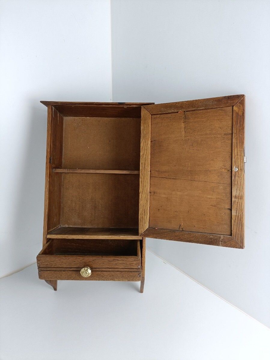 Apothecary Bathroom Medicine Kitchen Cabinet Wood  Antique Barn Style  Beveled G photo for sale