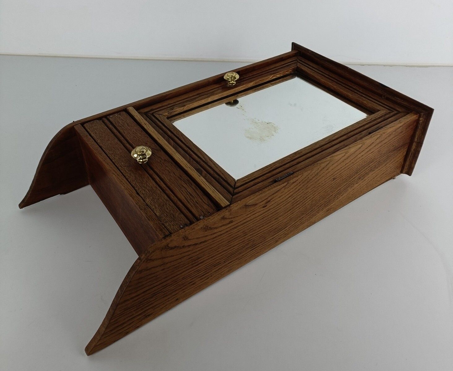 Apothecary Bathroom Medicine Kitchen Cabinet Wood  Antique Barn Style  Beveled G photo vintage