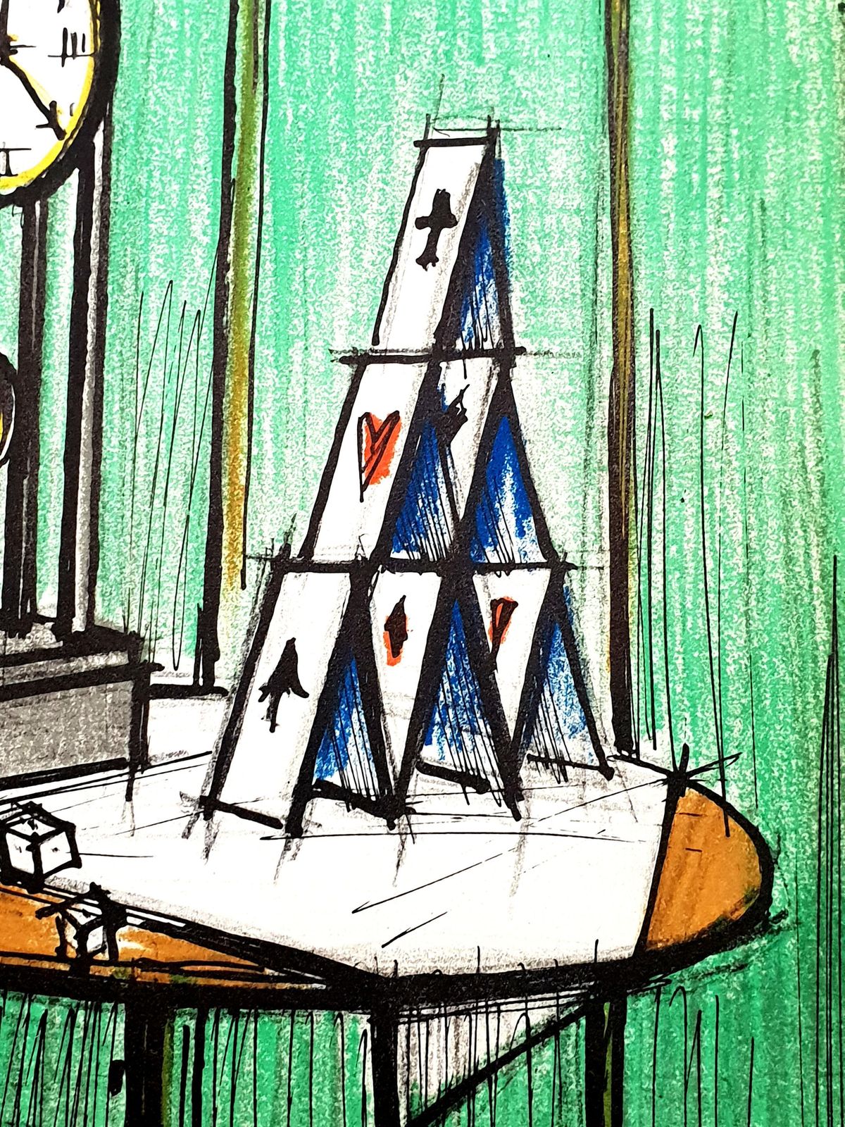 Bernard Buffetbernard Buffet   House Of Cards   Original Lithograph1979 photo for sale