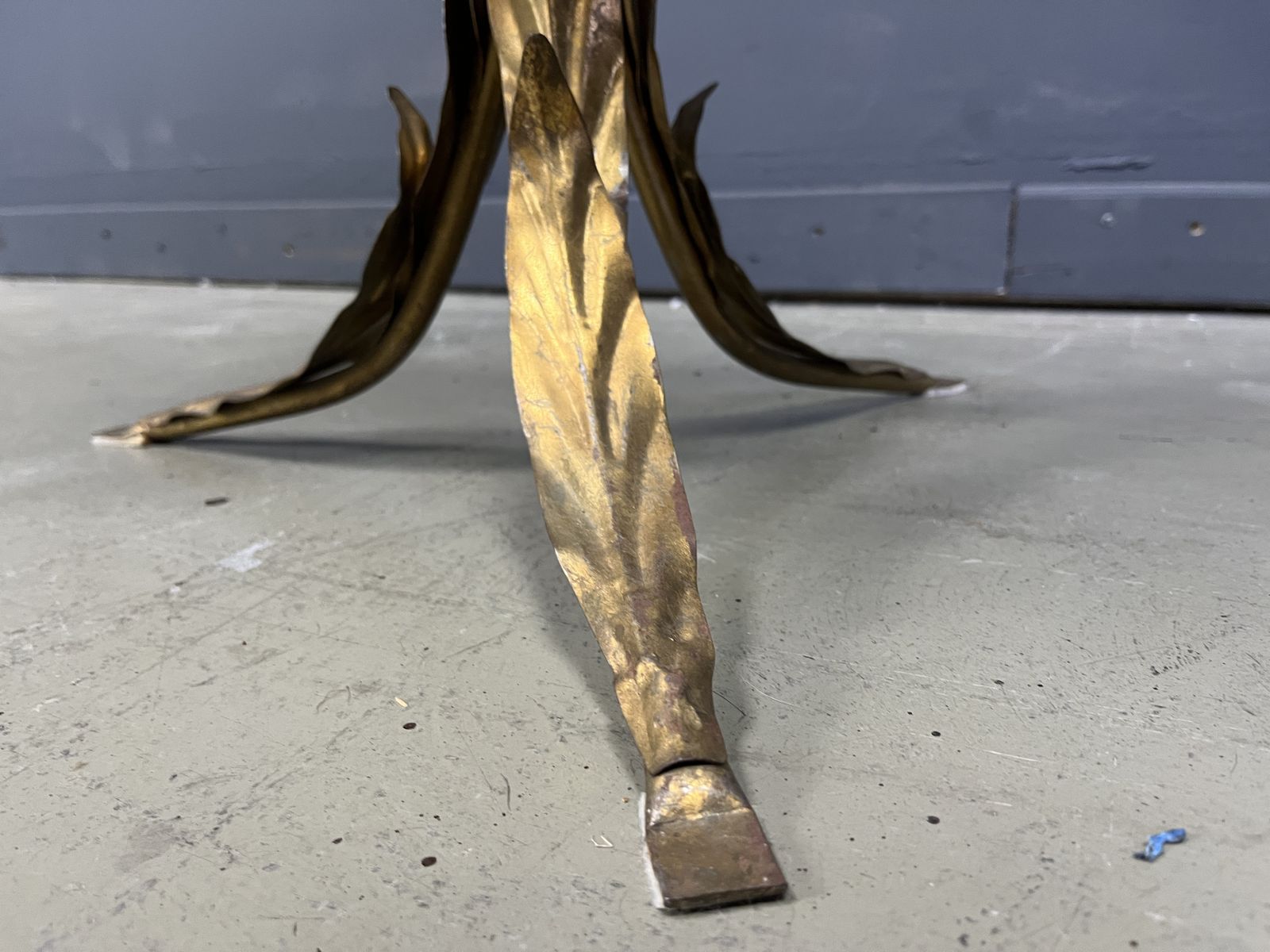 Vintage Gilt Metal Flower Side Table, 1960s photo buy