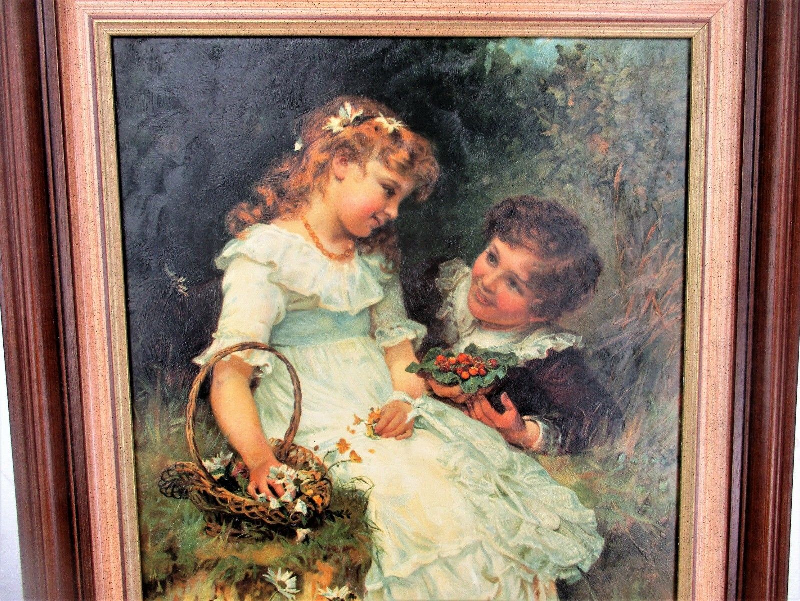 Art Print Framed Sweethearts By Frederick Morgan Trademark Pears Soap Lovely photo for sale