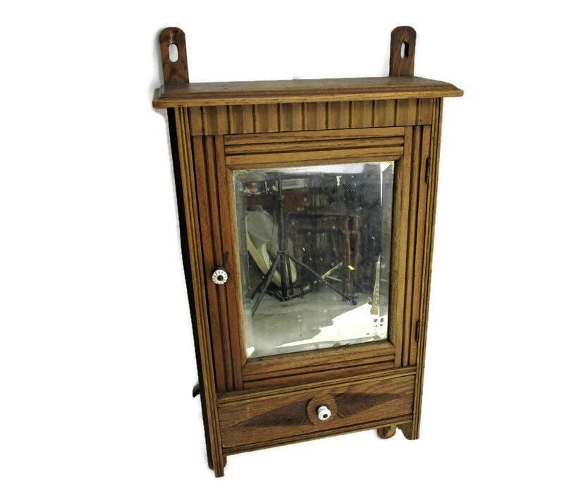 Art Deco Kitchen Apothecary Medicine Bathroom Wall Cabinet Beveled Glass Mirror photo furniture