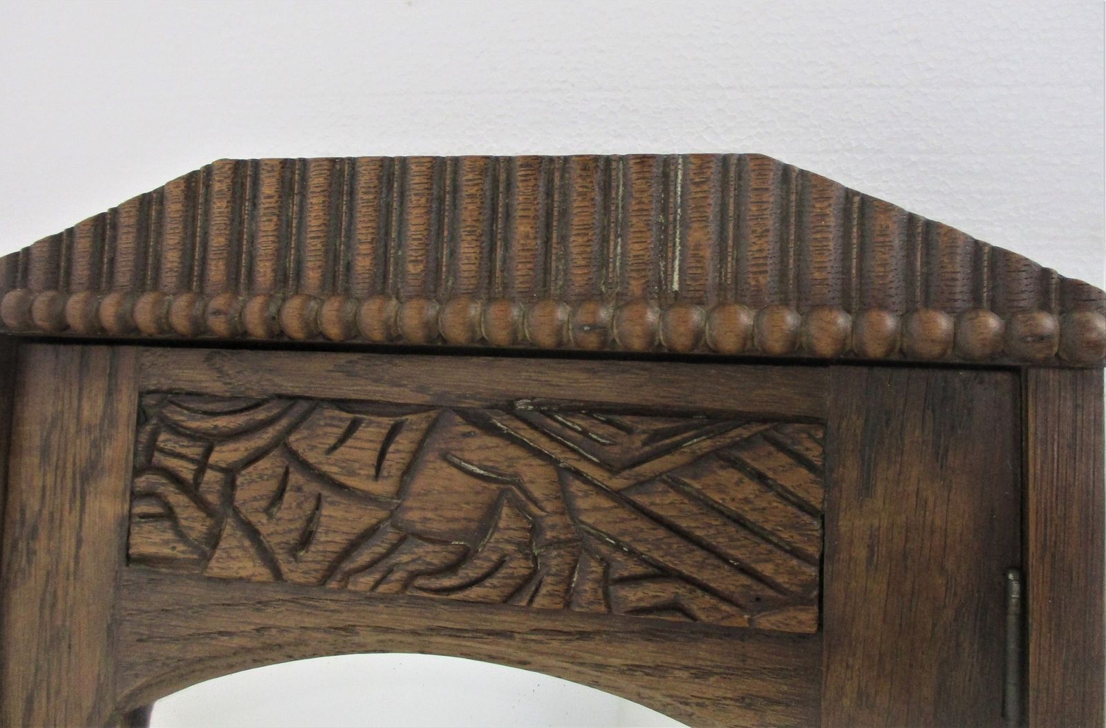 Kitchen Apothecary Medicine Bathroom Wall Cabinet Ornate Hand Carved Wood Bevele photo furniture