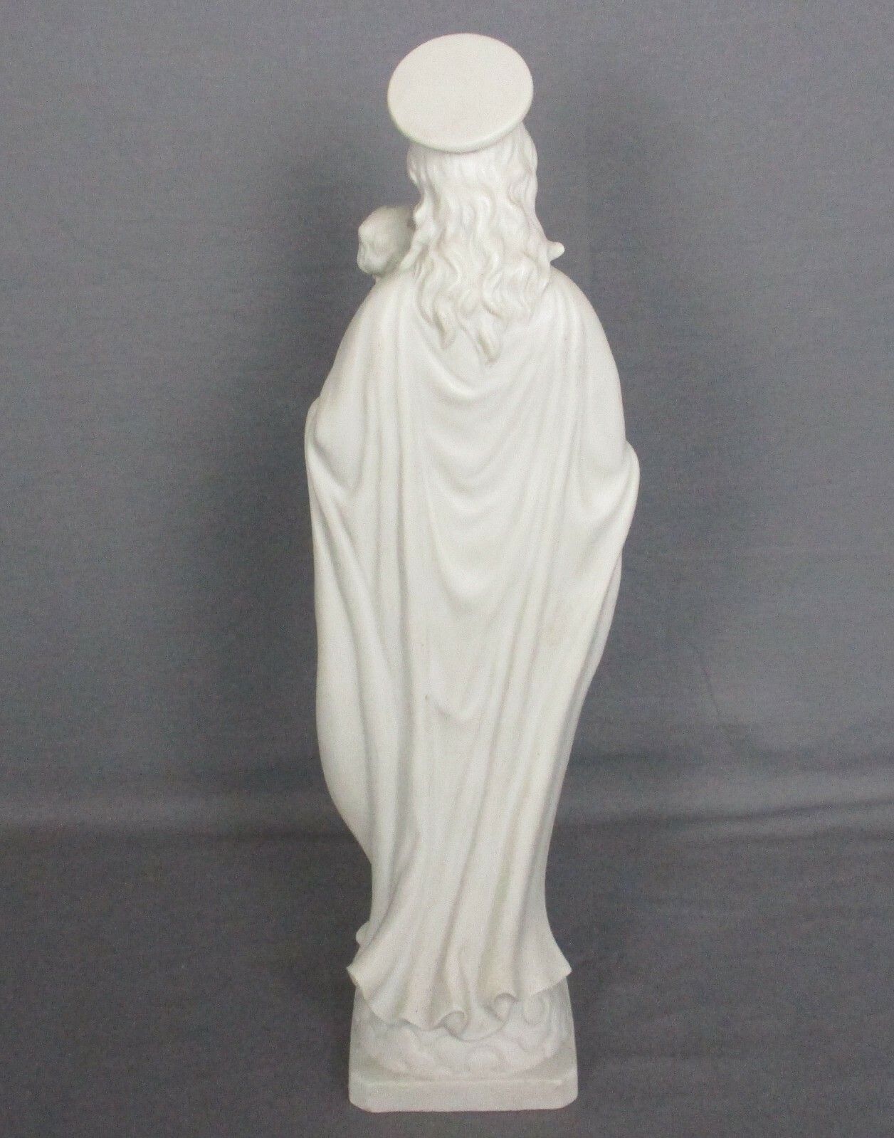 French Antique 1900 Bisque Statue Virgin Mary Our Lady Madonna Infant Jesus 14.9 photo buy