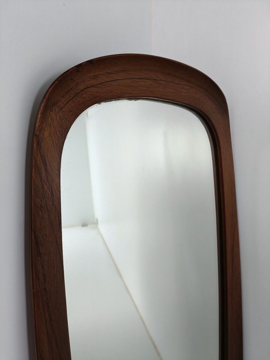 Stunning Teak Mid Century Mirror 1960s Era Aksel Kjersgaard Danish Modern Scandi photo for sale