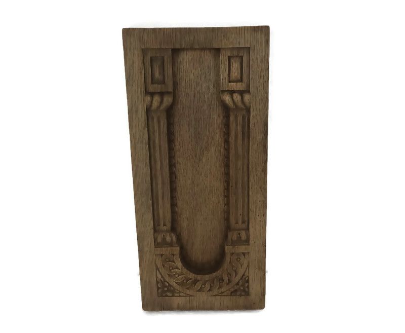 Gorgeous Antique Hand Carved Wooden Gothic Panel Pediment Salvaged Reclaimed 