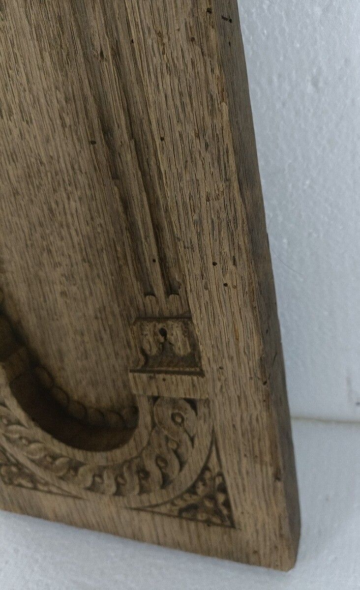 Gorgeous Antique Hand Carved Wooden Gothic Panel Pediment Salvaged Reclaimed  photo for sale