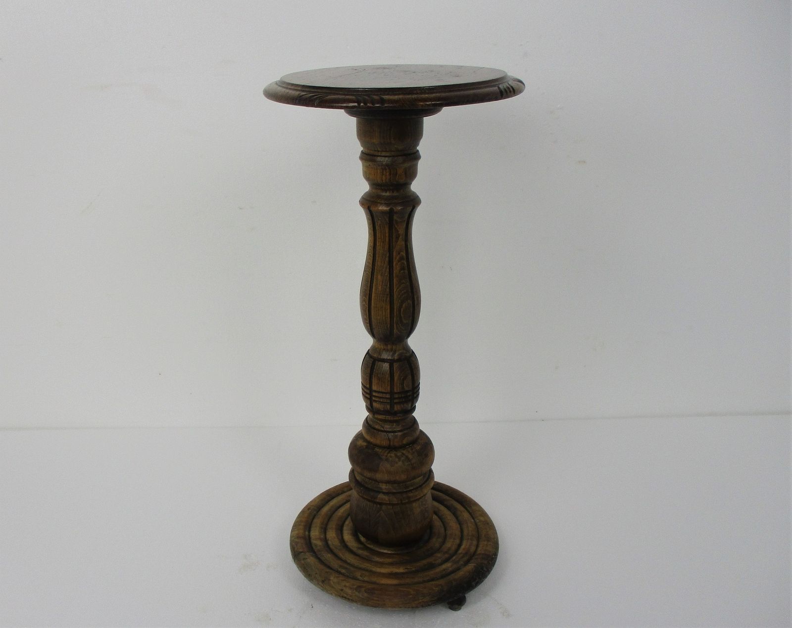 Impressive Ornate Hand Carved Wood Barley Twist Side Display Table Pedestal Plan photo furniture
