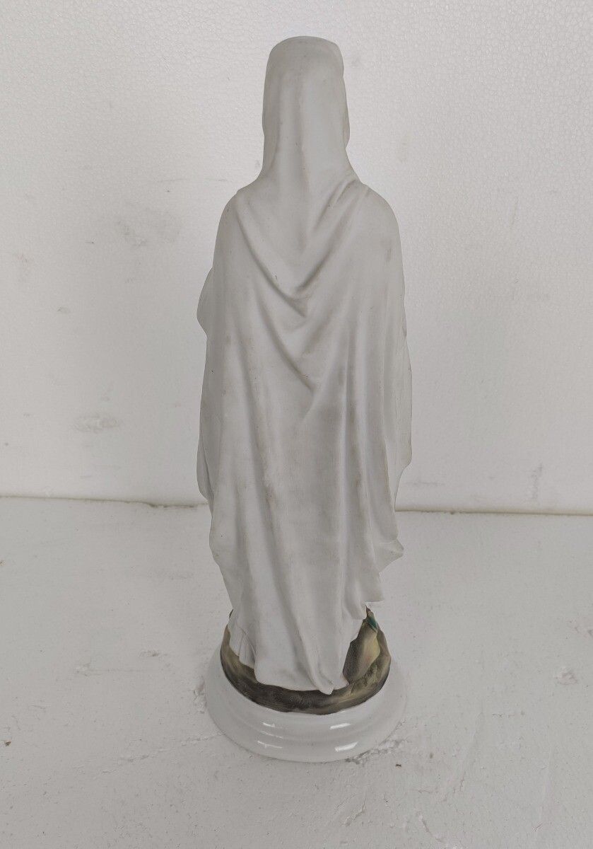 photo furniture Porcelain Bisque Statue Virgin Mary Our Lady Madonna Vintage Gorgeous Chapel