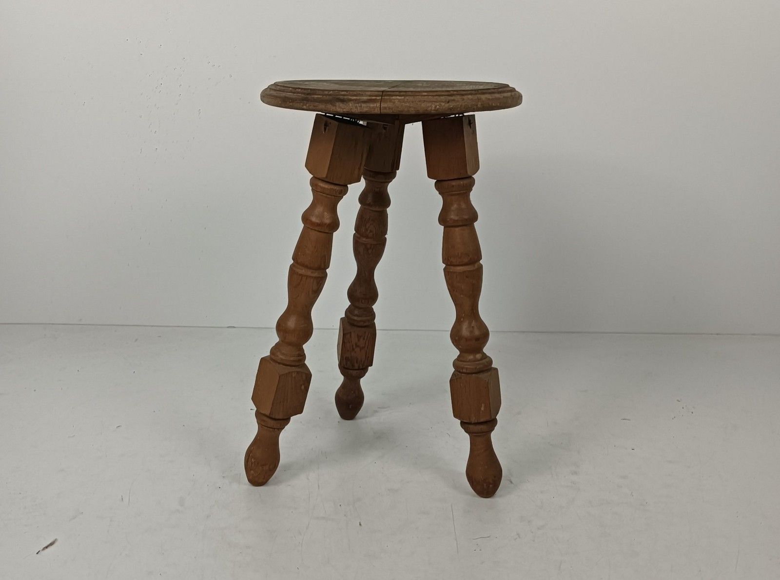 Very Special Tripod Pedestal Plant Stand Bonsai Table Side Occasional Table Wood photo for sale