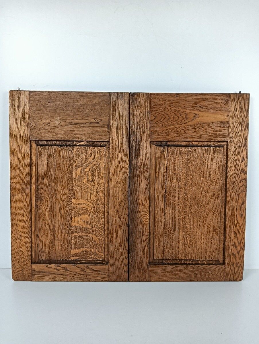 Pair Antique Door Panels Carved Wood Ornate Stunning Architectural Reclaimed S photo Home Fixtures