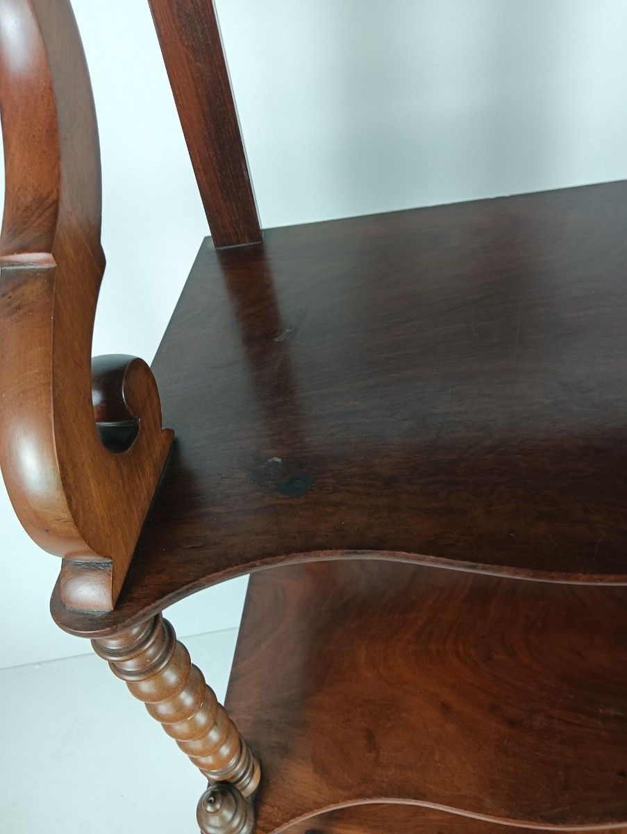 photo for sale Gorgeous Antique Xl Turned Post Hobnails Etagère Wood Italy Spindles Gorgeous