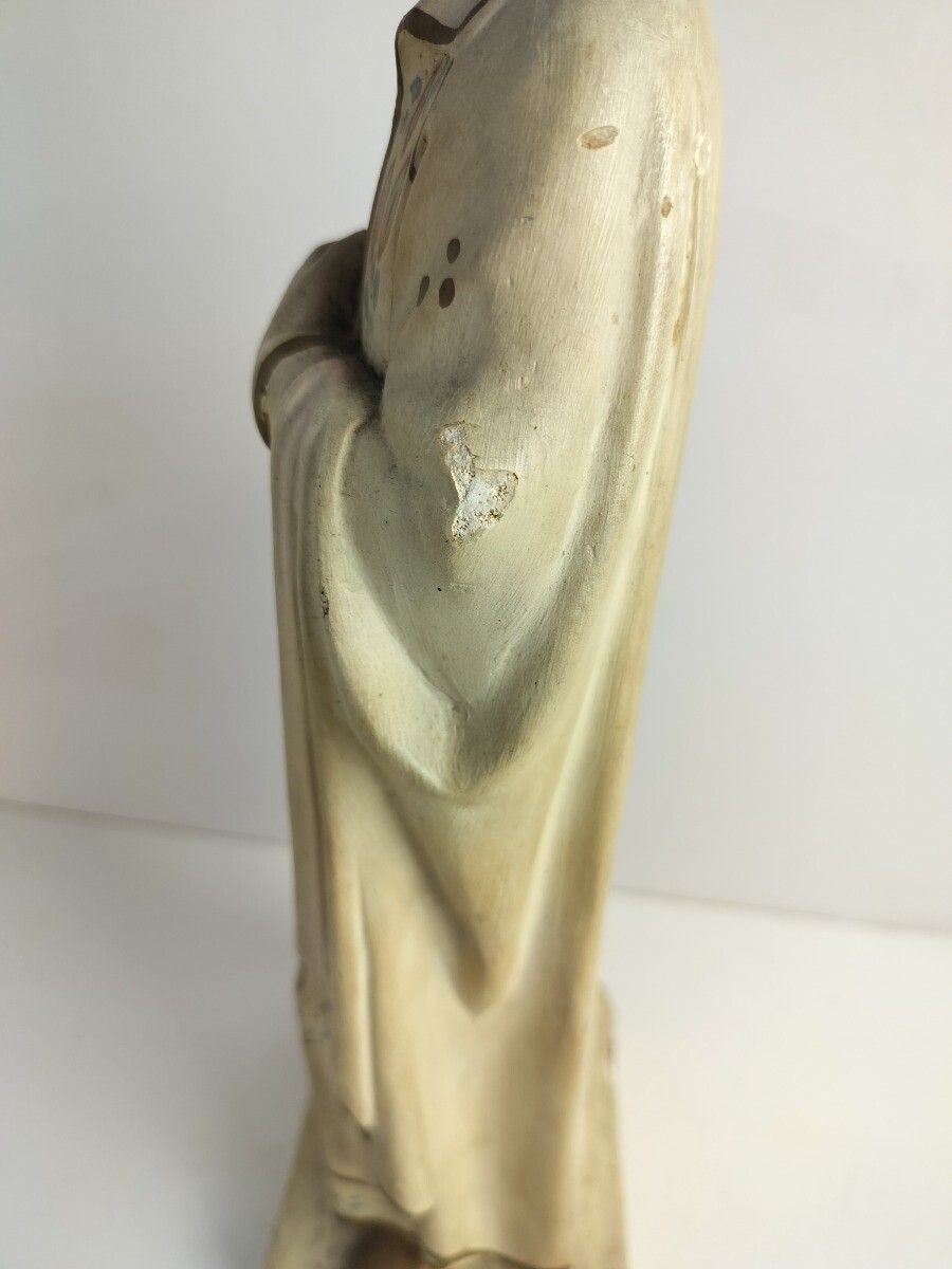 Antique Statue Saint Santo Gerard Santo Majella Infant Jesus Neo Gothic Plaster photo buy