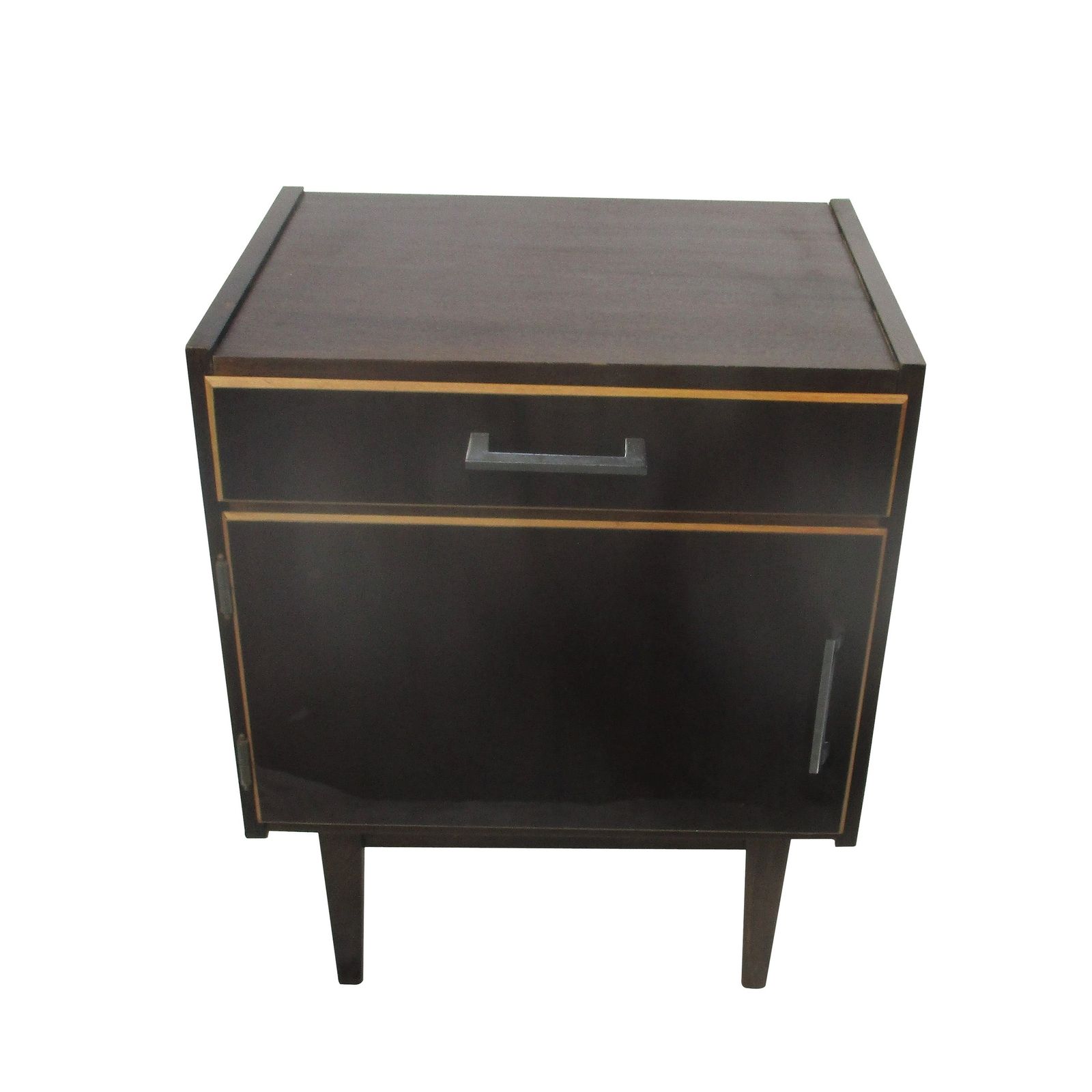 Vintage Funky Two Toned Nightstand Wood Mid Century Modern Style End Table Commo photo for sale