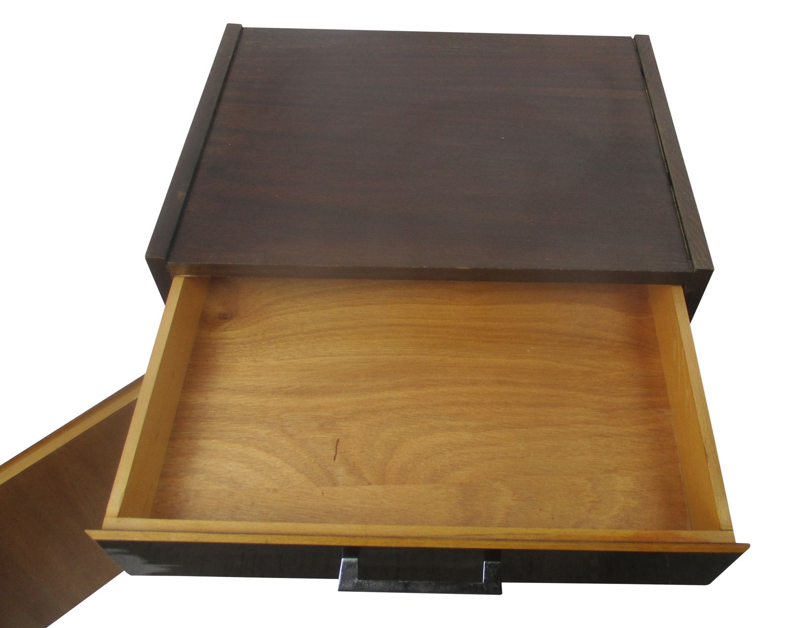 Vintage Funky Two Toned Nightstand Wood Mid Century Modern Style End Table Commo photo 162.0