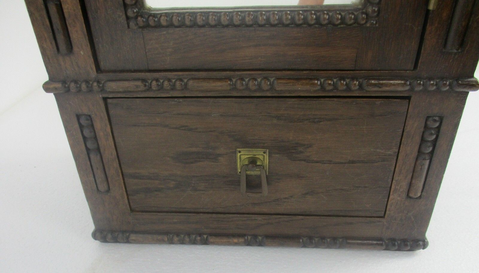 Kitchen Medicine Apothecary  Bathroom Cabinet  Carved Wood Ornate Hobnails photo Furniture