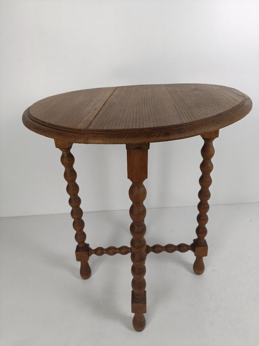 Large Bobbin Legs Wooden Side Wine Table Pedestal Plant Bonsai Stand Georgian Ba photo furniture