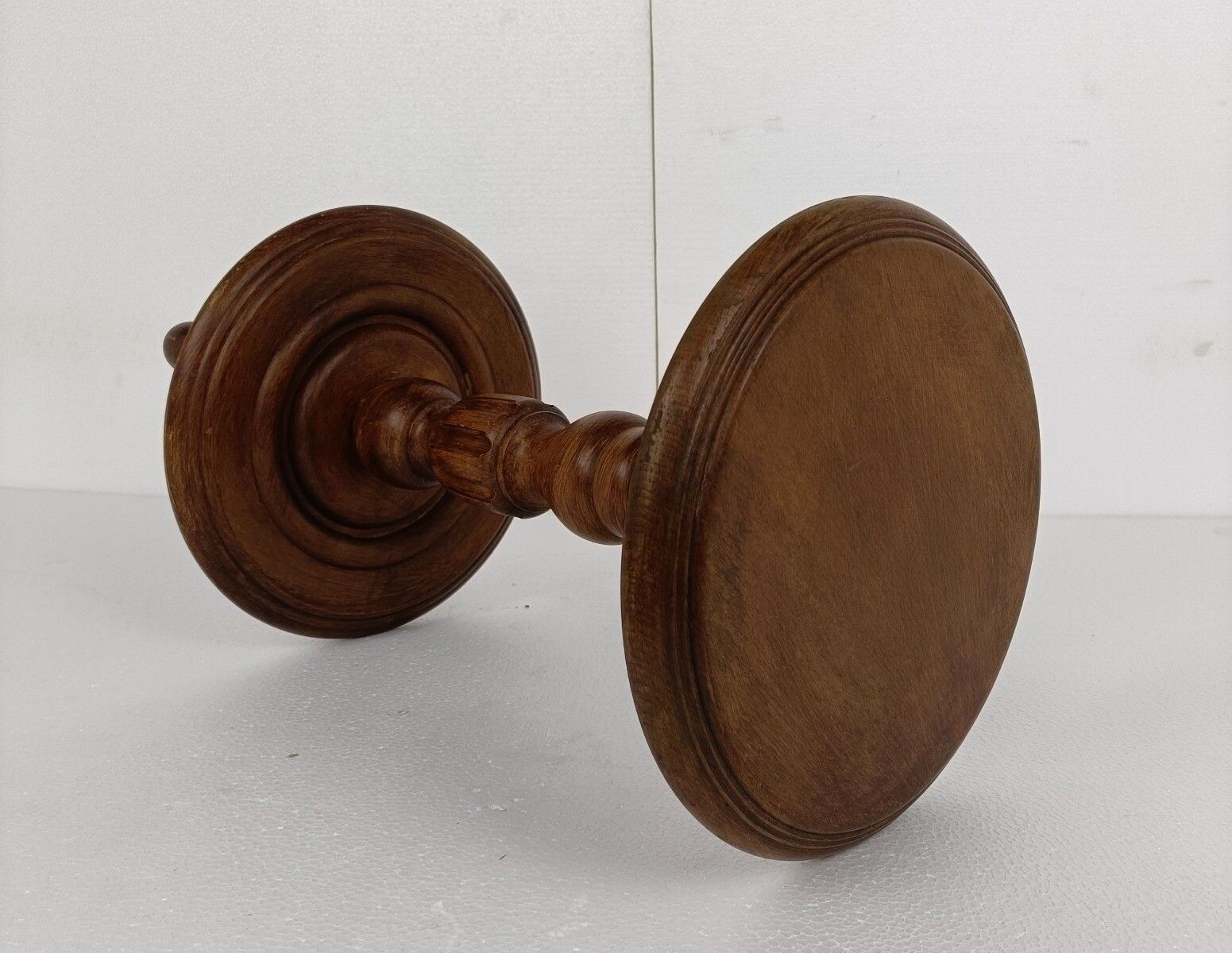 Hand Carved Wood Pedestal Display Side Table Plant Bonsai Flower Stand Barn Coun photo 101.0
