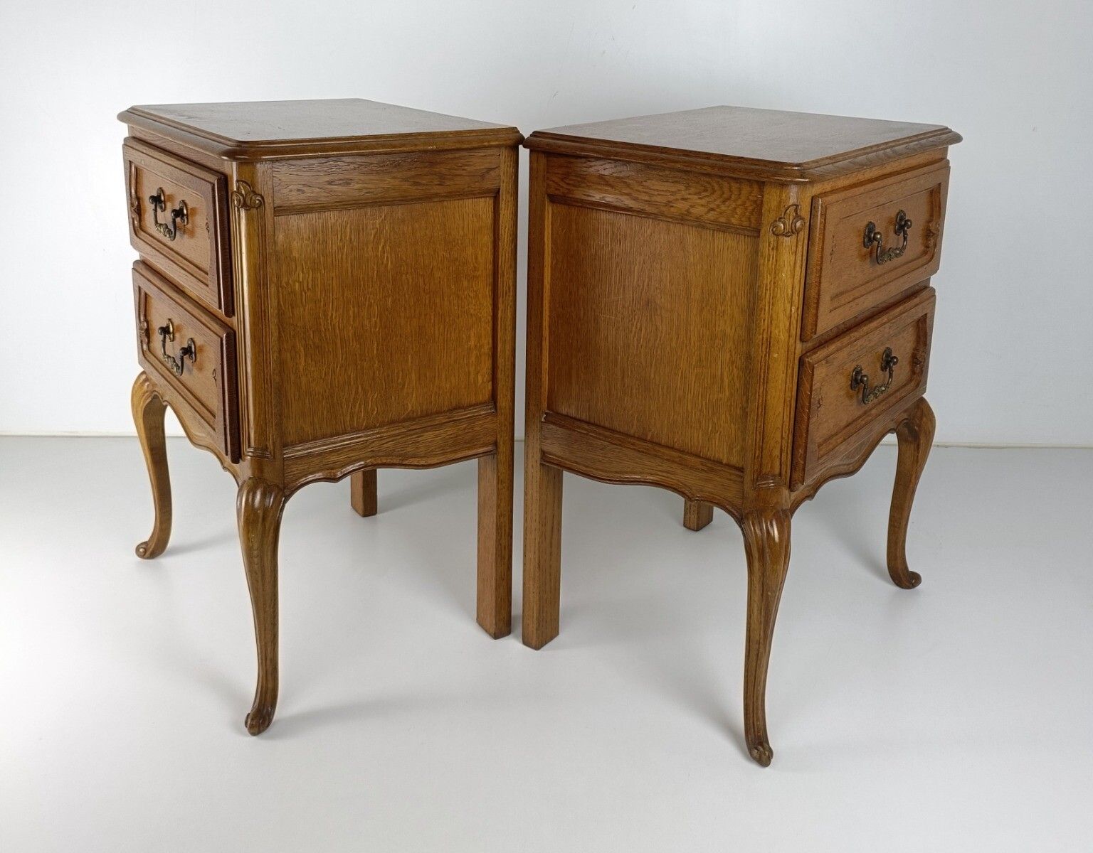 Couple French Louis XV/XVI Style Wooden Nightstands Chest Of Drawers Vintage Mod photo buy
