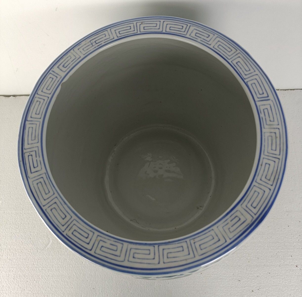 Vintage Chinese Porcelain Enamel Koi Fish Bowl Planter Vase  Cachepot Flower Pot photo for sale