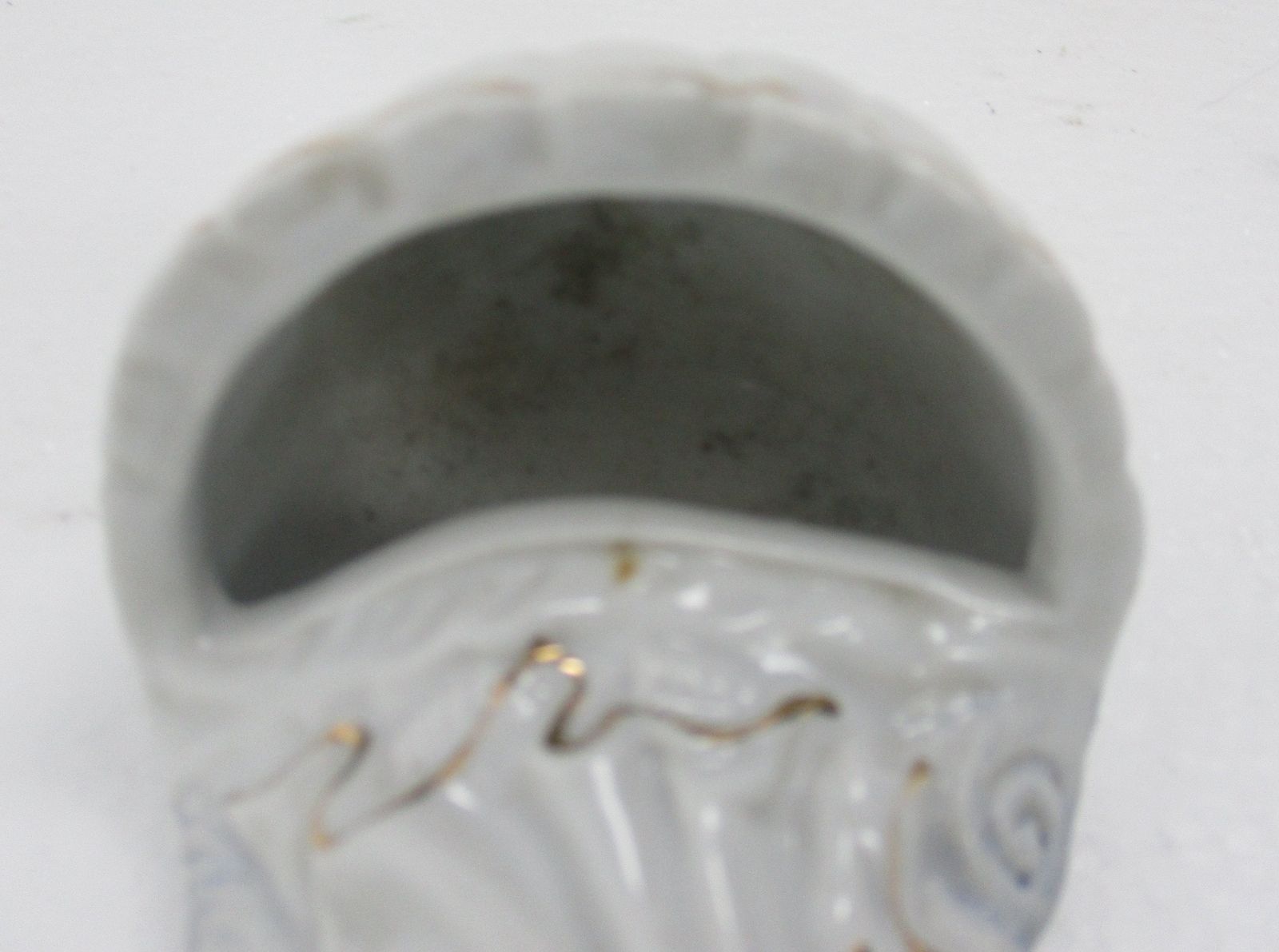 Antique French Holy Water Font Vessel Bisque Porcelain Virgin Mary Madonna 1905 photo 87.0