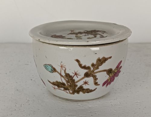 Special Chinese Incense  Burner Holder Porcelain Dish Marked