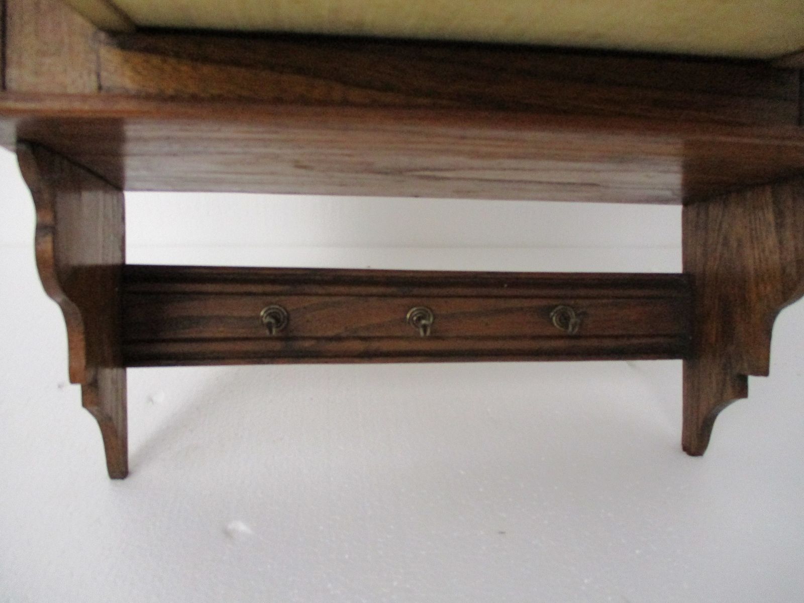 Vintage Wood Kitchen Apothecary Bathroom Wall Cabinet Hooks For Towels Pediment photo buy
